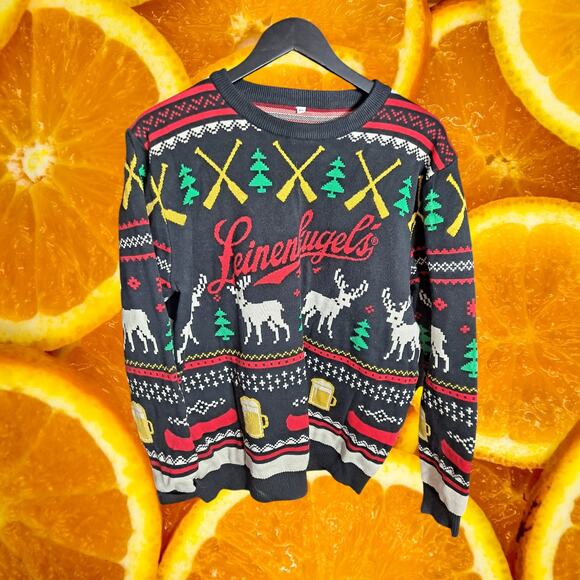 Unbranded Men's Cotton Leinenkugels Beer Ugly Christmas Pullover Sweater Size XL - Picture 2 of 8